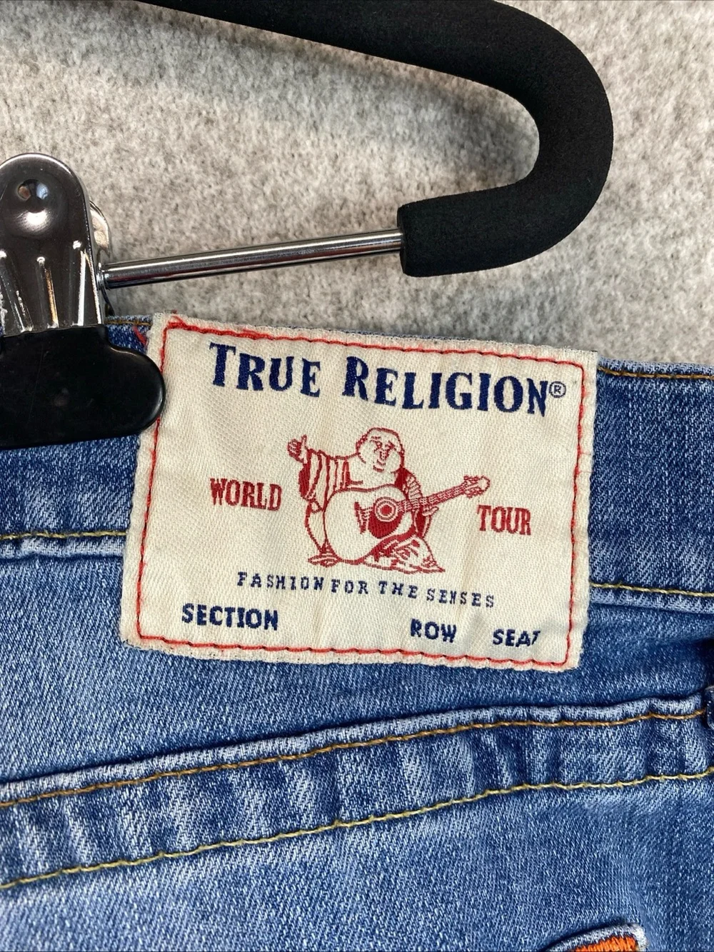 True Religion Men's Geno Relaxed Slim Fit Straight Jeans Size 34